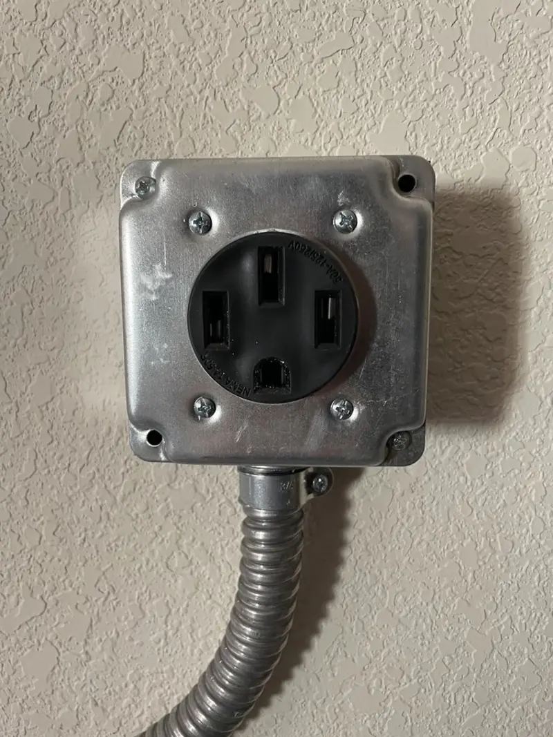 NEMA 14-50 outlet installed for Smart Home Electrical in Charlotte